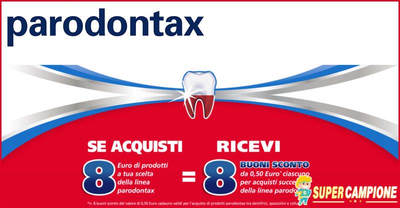 Parodontax: ricevi 8 buoni sconto
