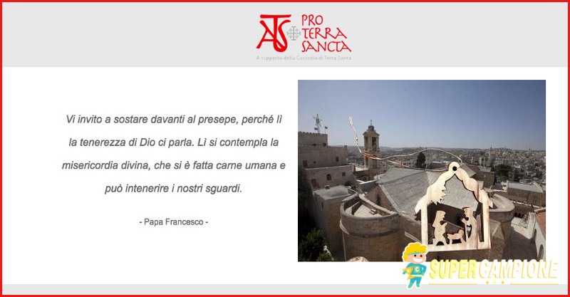 Ricevi gratis un presepe in ulivo di Terra Santa