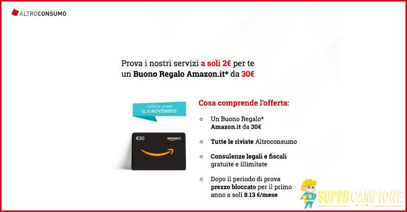 Prova Altroconsumo e ricevi un buono Amazon da 30€