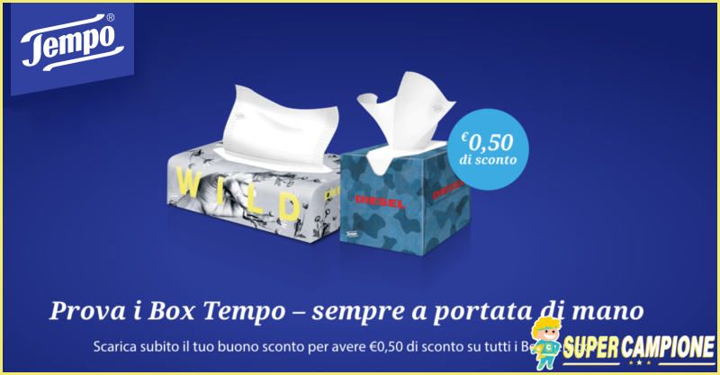 Buoni sconto fazzoletti Box Tempo