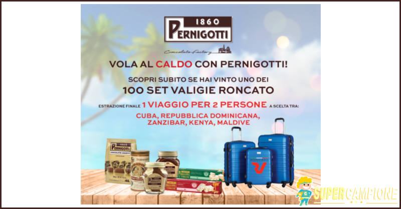 Pernigotti: vinci set valigie Roncato e un viaggio