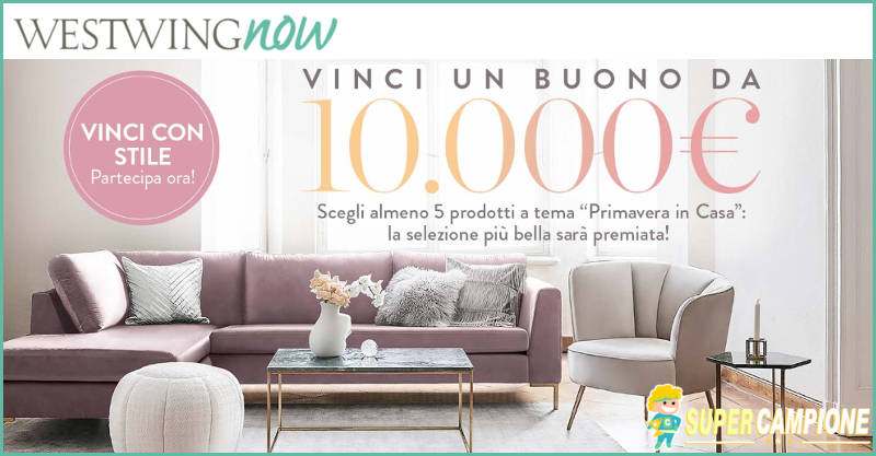 Westwing: vinci gratis 10.000€ di prodotti