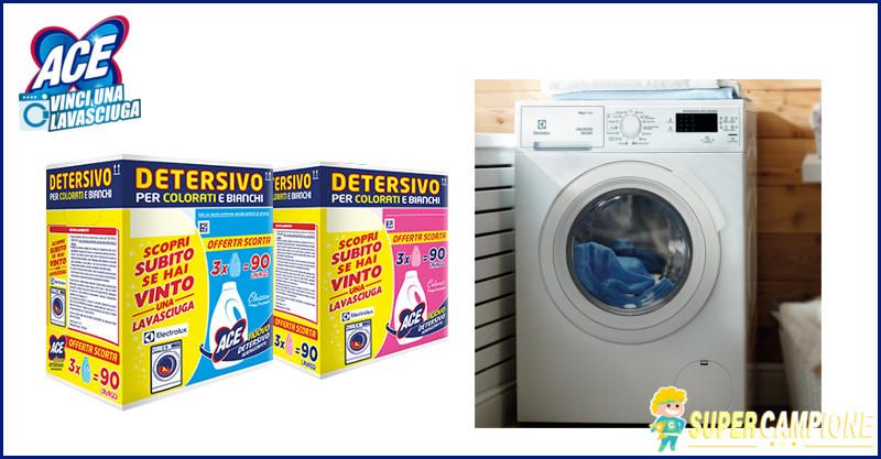 ACE: vinci una lavasciuga Electrolux al mese ACE: vinci una lavasciuga Electrolux al mese