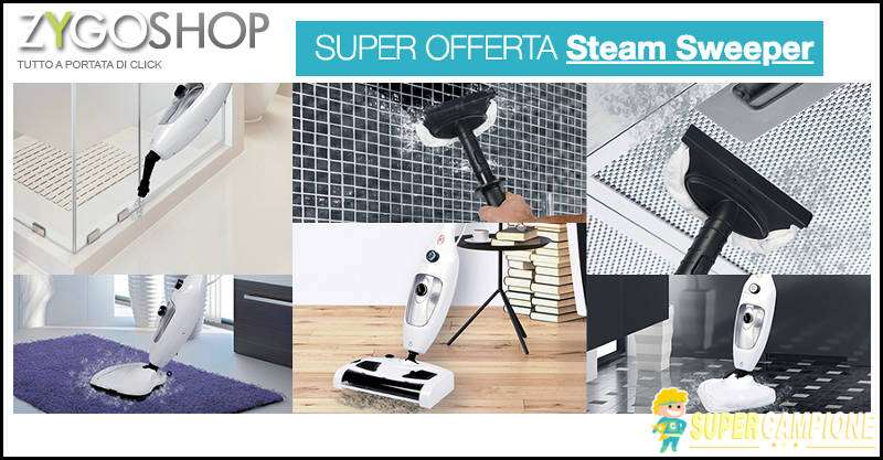 Offerta Steam Sweeper scopa a vapore