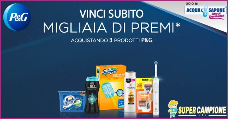 P&G: vinci 2000 buoni spesa, epilatori, spazzolini e TV