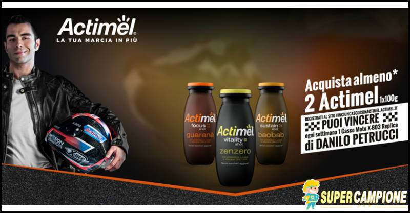 Actimel: vinci il casco di Danilo Petrucci Actimel: vinci il casco di Danilo Petrucci