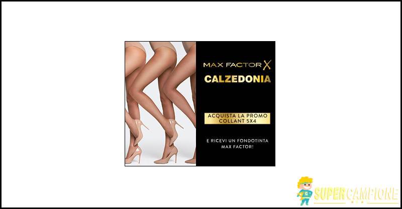 Calzedonia: offerta collant 5x4 e gratis fondotinta Max Factor