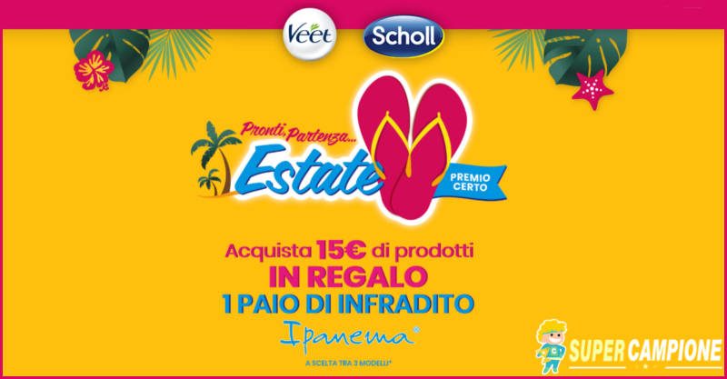 Veet e Scholl: in omaggio le infradito Ipanema Veet e Scholl: in omaggio le infradito Ipanema
