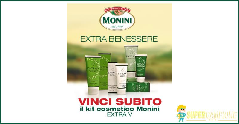Monini: vinci 100 kit cosmetici Extra V Monini: vinci 100 kit cosmetici Extra V