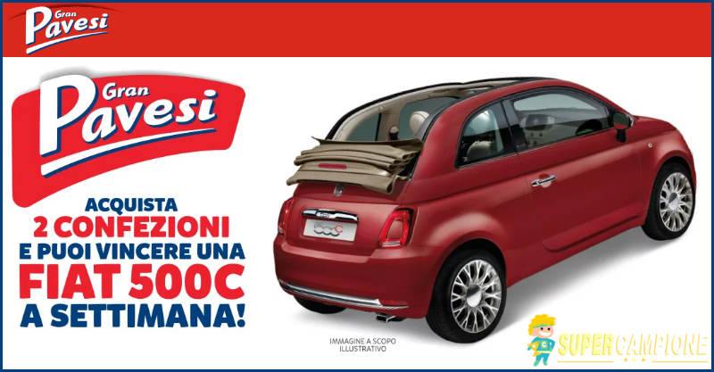 Gran Pavesi: vinci una Fiat 500C a settimana Gran Pavesi: vinci una Fiat 500C a settimana