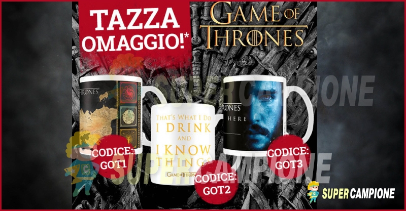 Omaggio tazza Game of Thrones