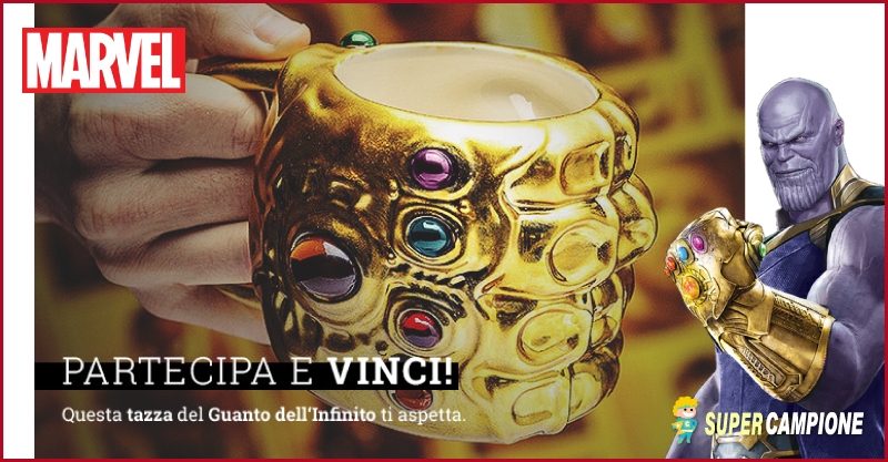 Vinci gratis la tazza del Guanto dell'Infinito