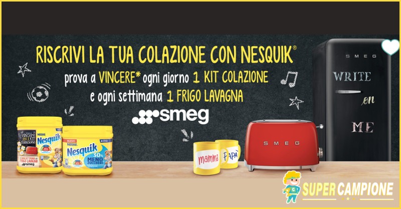 Vinci un kit colazione e un frigo-lavagna Smeg Vinci un kit colazione e un frigo-lavagna Smeg