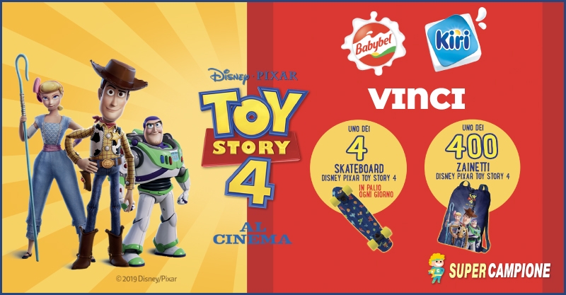 Vinci un viaggio in Florida, zaini e skateboard di ToyStory! 