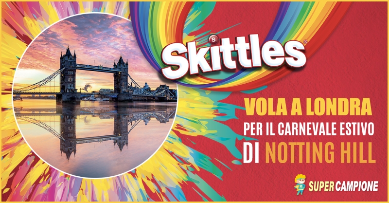 Vinci viaggio a Londra con Skittles Vinci viaggio a Londra con Skittles