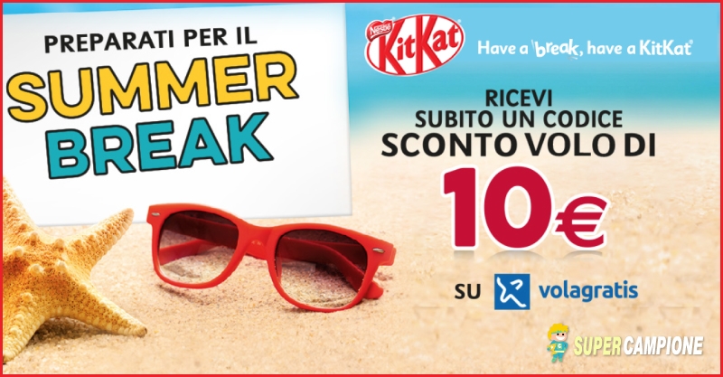 Ricevi uno sconto Volagratis con KitKat Ricevi uno sconto Volagratis con KitKat
