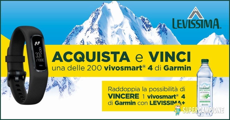 Vinci uno Vivosmart con Levissima