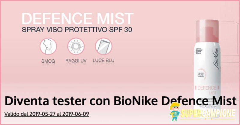 Diventa tester Bionike Defence Mist Diventa tester Bionike Defence Mist