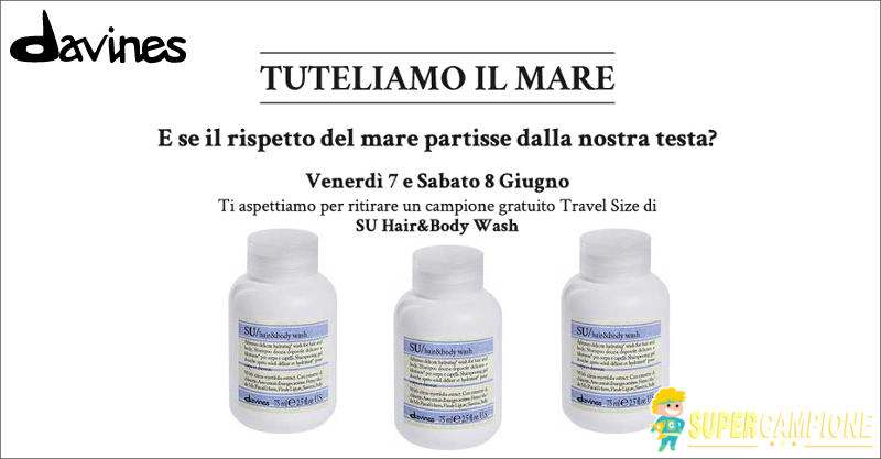 Campioni omaggio shampoo doccia SU Davines