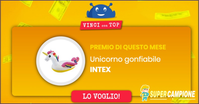 Vinci 30 gonfiabili Unicorno Intex