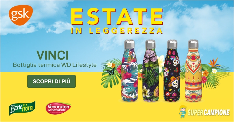 Vinci una Bottiglia termica WD Lifestyle Vinci una Bottiglia termica WD Lifestyle