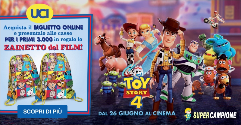Toy Story 4 ti regala lo zainetto! Toy Story 4 ti regala lo zainetto!