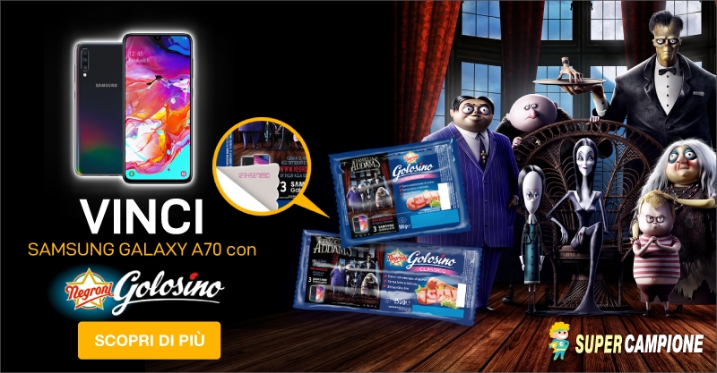 Vinci un Samsung Galaxy A70 con Golosino