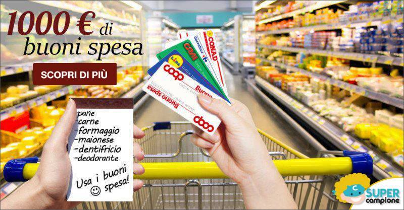 Vinci gratis 1000€ di buoni spesa al supermercato
