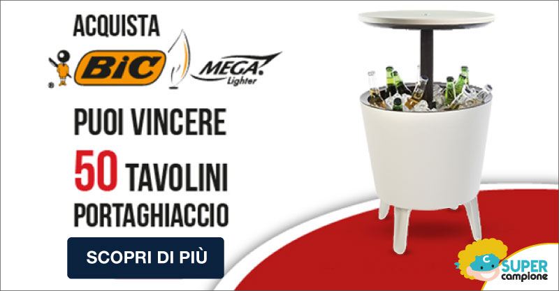 Vinci 50 tavolini portaghiaccio Keter con Bic Vinci 50 tavolini portaghiaccio Keter con Bic