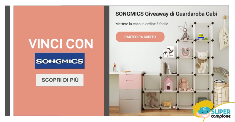 Vinci gratis il guardaroba a Cubi di Songmics