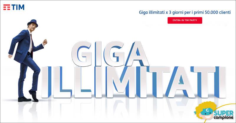 TIM Party: giga illimitati per 3 giorni