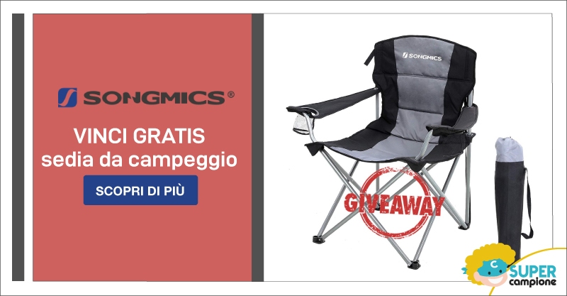 Vinci gratis una sedia da campeggio Songmics Vinci gratis una sedia da campeggio Songmics