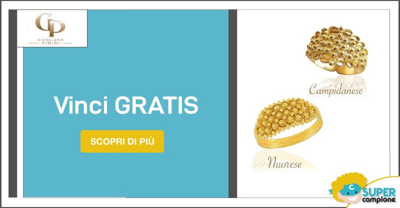 Vinci gratis una fede sarda Vinci gratis una fede sarda