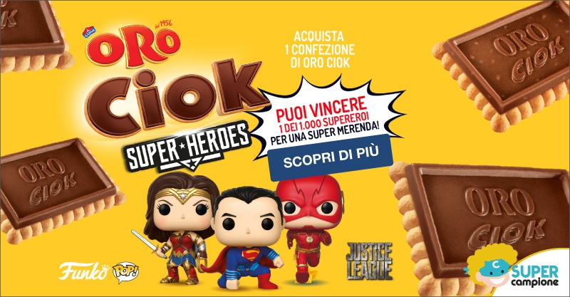 Vinci un Funko Pop Justice League con Oro Ciok