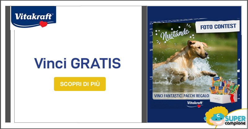 Vinci gratis omaggi Vitakraft per il tuo cane Vinci gratis omaggi Vitakraft per il tuo cane