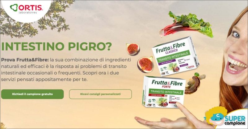 Campioni omaggio integratore Frutta & Fibre