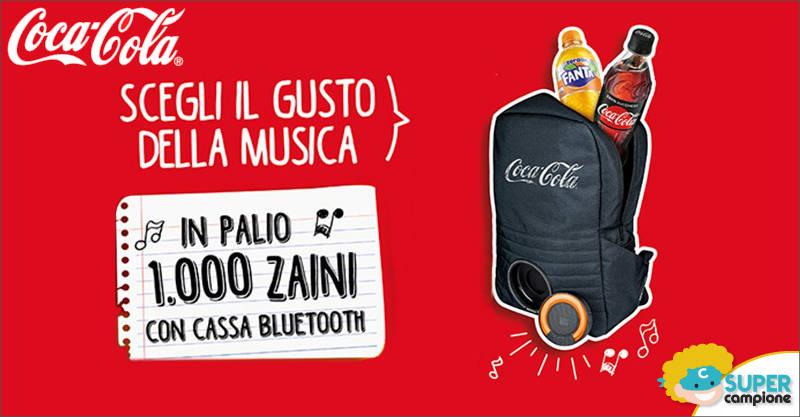 Coca-Cola: vinci 1000 zaini con cassa bluetooth Coca-Cola: vinci 1000 zaini con cassa bluetooth