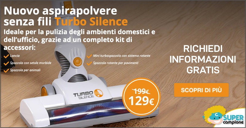 Offerta speciale: aspirapolvere senza fili Turbo Silence