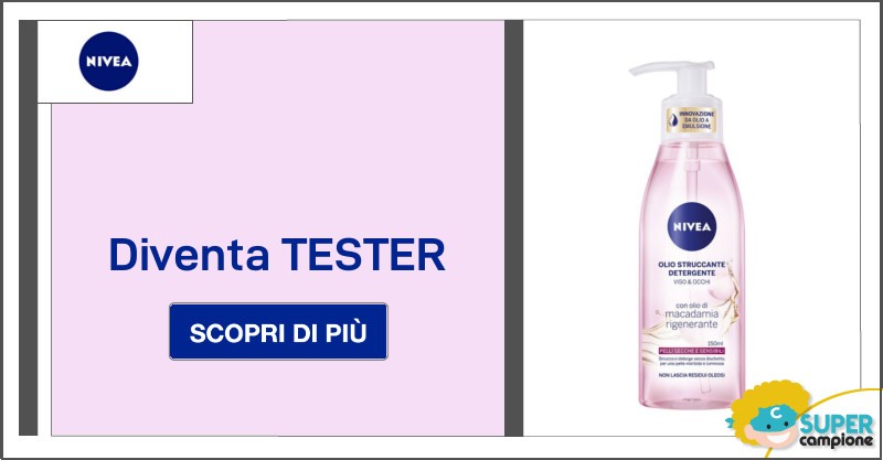 Diventa tester del nuovo Olio Struccante Detergente di Nivea