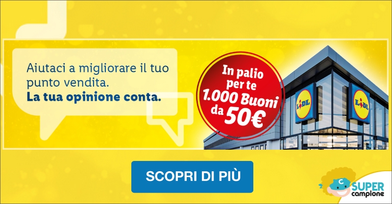 Vinci 1.000 buoni da 50€ con Lidl! Vinci 1.000 buoni da 50€ con Lidl!