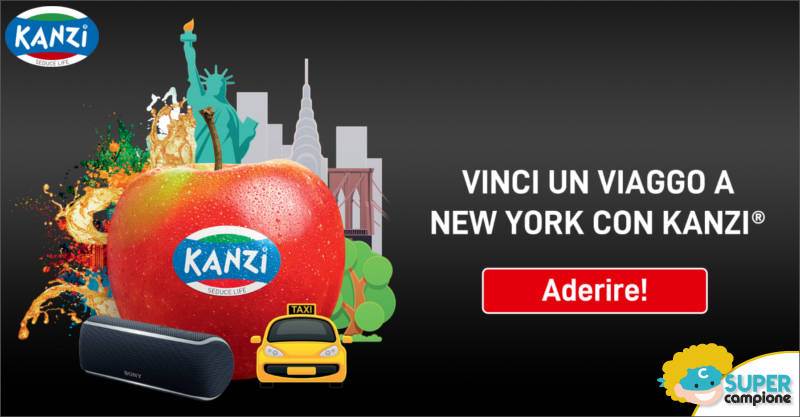 Kanzi Apple: vinci viaggio a New York e altoparlanti Sony