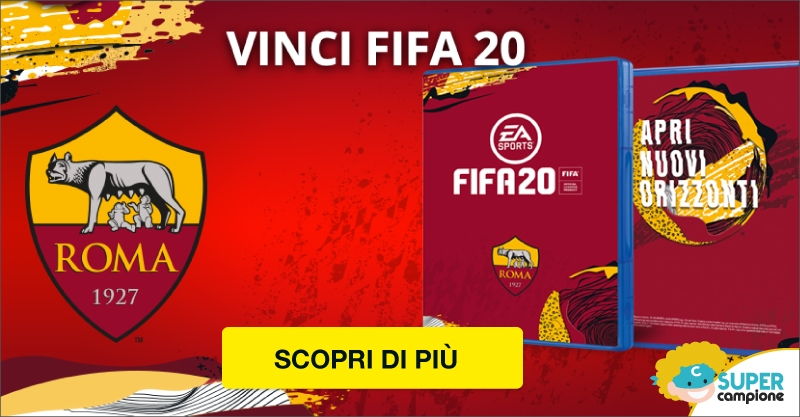 Vinci gratis Fifa20 con As Roma! Vinci gratis Fifa20 con As Roma!
