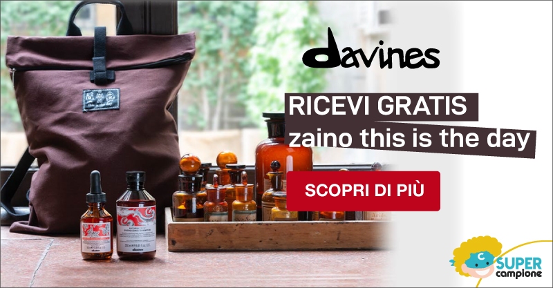 Davines: zaino in omaggio Davines: zaino in omaggio