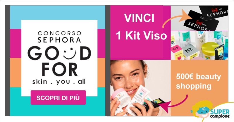 Vinci 1 kit Skincare Sephora e tanti altri premi!