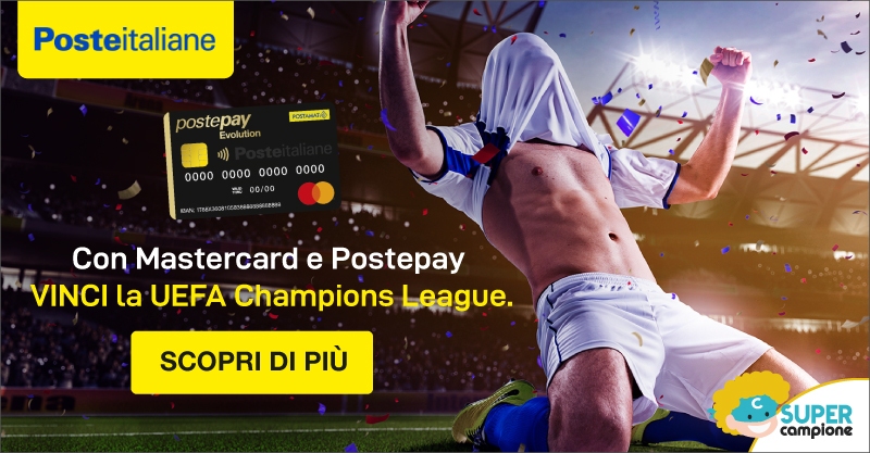 Vinci la UEFA Champions League con Poste Italiane