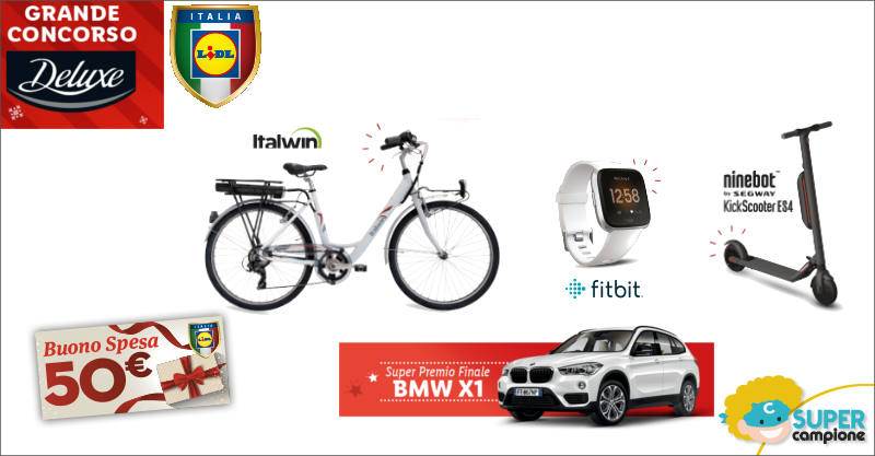 Lidl: vinci buoni, bici, smartwatch, monopattini e premio finale