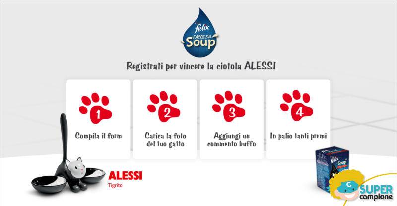 Purina Felix: vinci gratis una ciotola Tigrito Alessi Purina Felix: vinci gratis una ciotola Tigrito Alessi