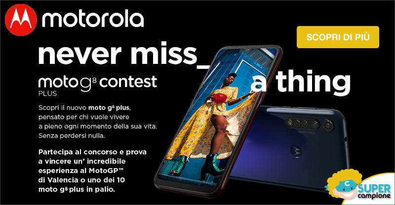 Vinci gratis smartphone Motorola Moto G8 Plus