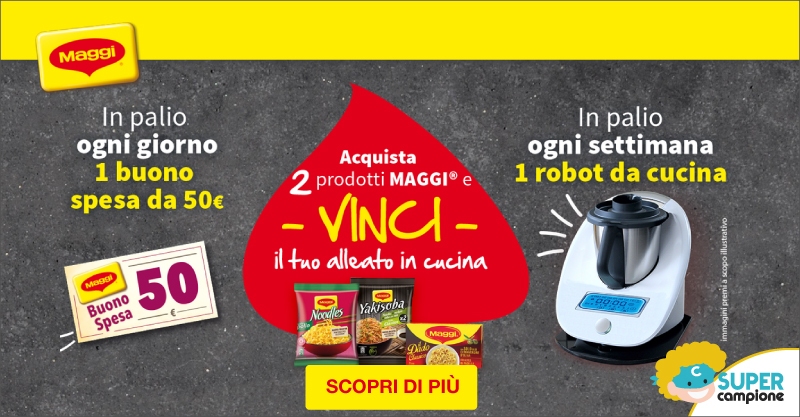 Vinci un robot da cucina e un buono spesa da 50€ con Maggi Vinci un robot da cucina e un buono spesa da 50€ con Maggi