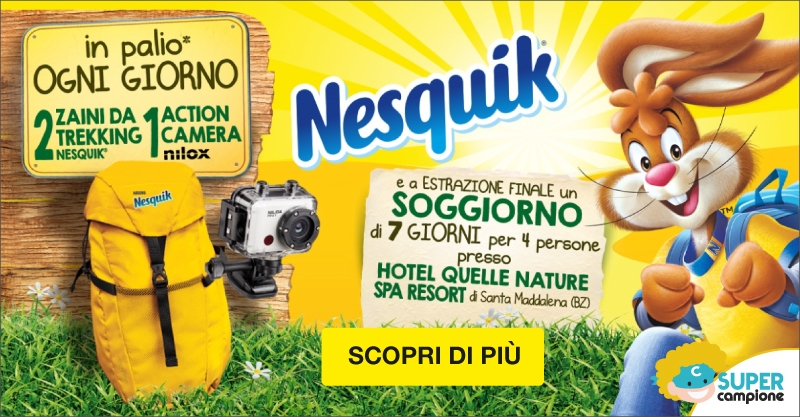 Vinci 1 soggiorno a Santa Maddalena e tanti altri premi con Nesquik